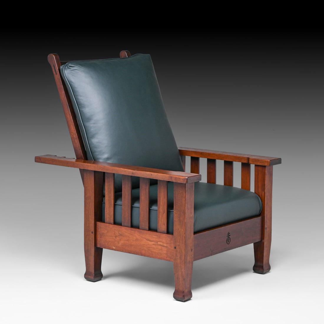 Extra Wide Roycroft #043 Mahogany Slatted Morris Chair c1905 (1 of 4)