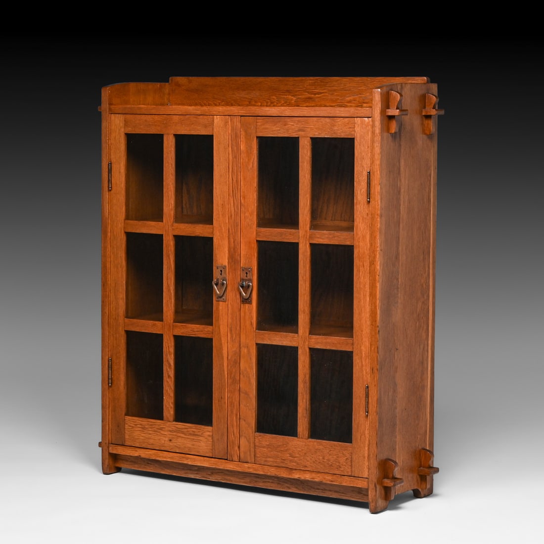 Gustav Stickley #523 Two-Door Bookcase c1910 - 2