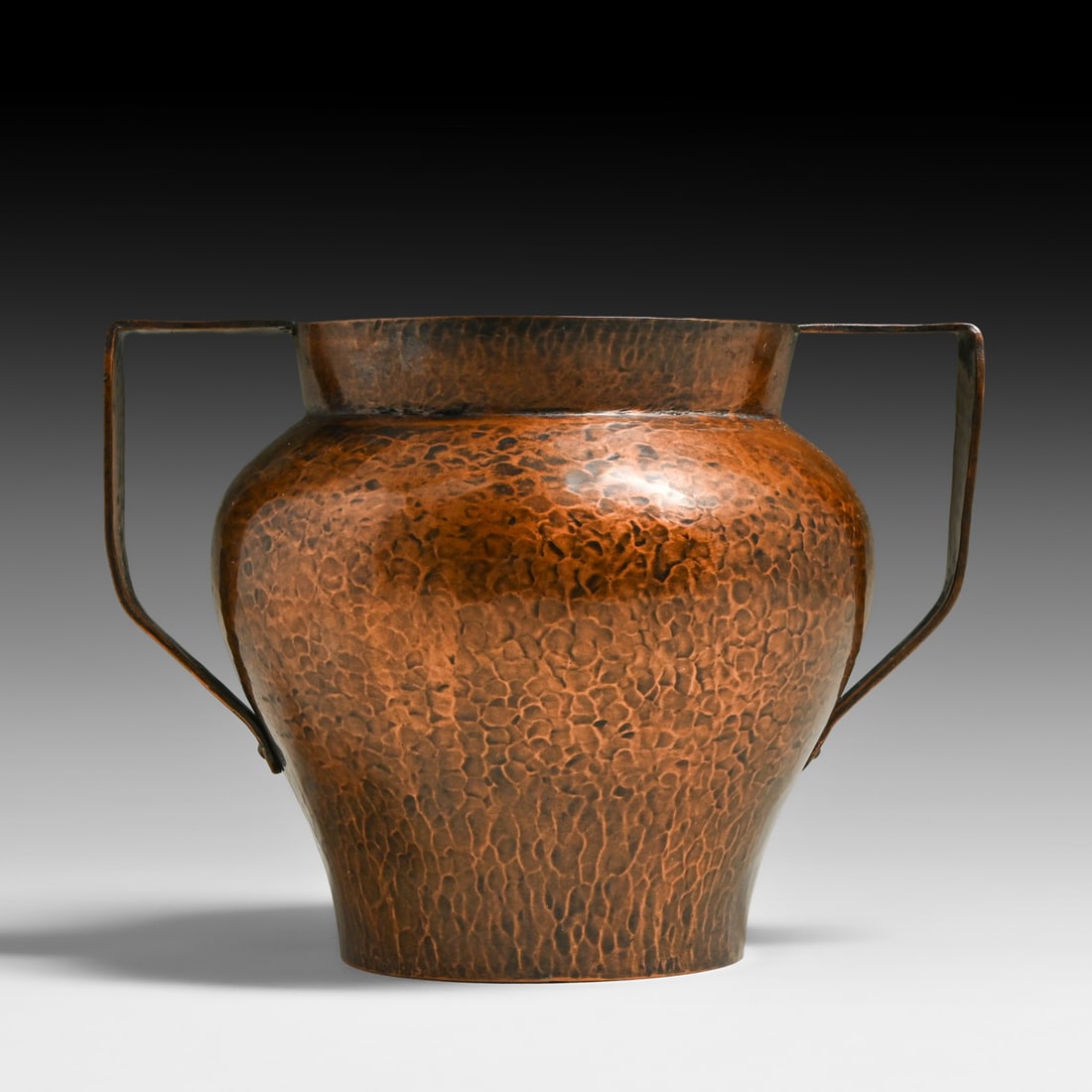 Falick Novick – Chicago Hammered Copper Two-Handled Vase c1910s (1 of 5)