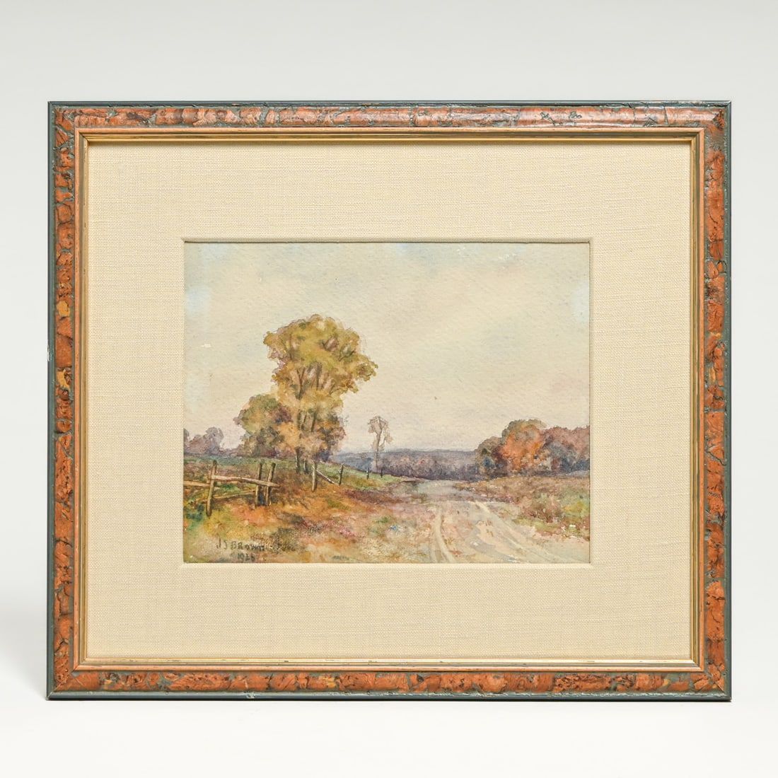John Sylvan Brown (1868-1956) Illinois Watercolor Autumn Landscape 1926 (1 of 6)