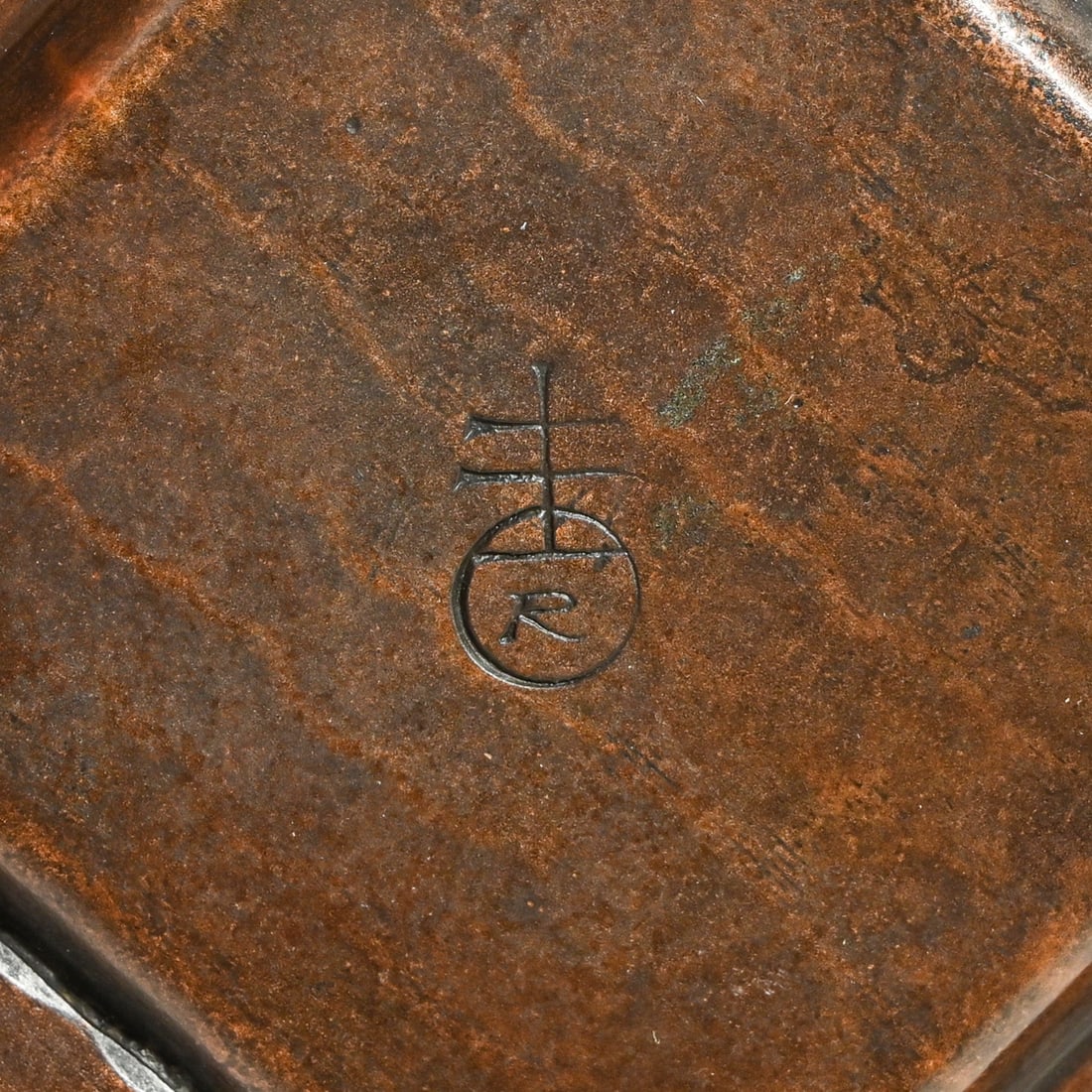 Roycroft Hammered Copper Square Handled Tray c1920s - 5