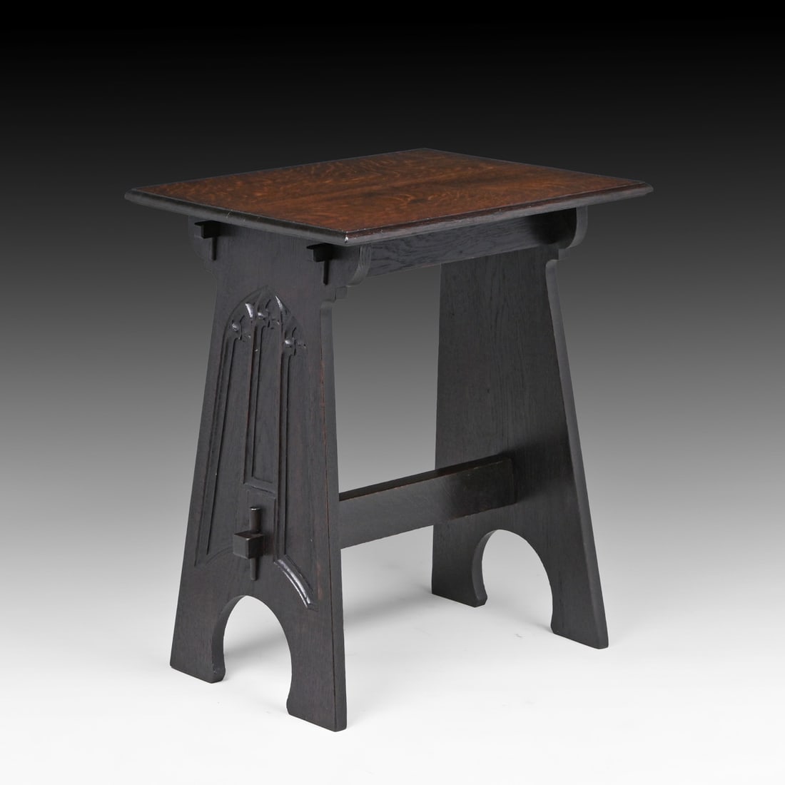 Arden Craft Guild Hand-Carved Oak Trestle Table c1900-1906 (1 of 9)