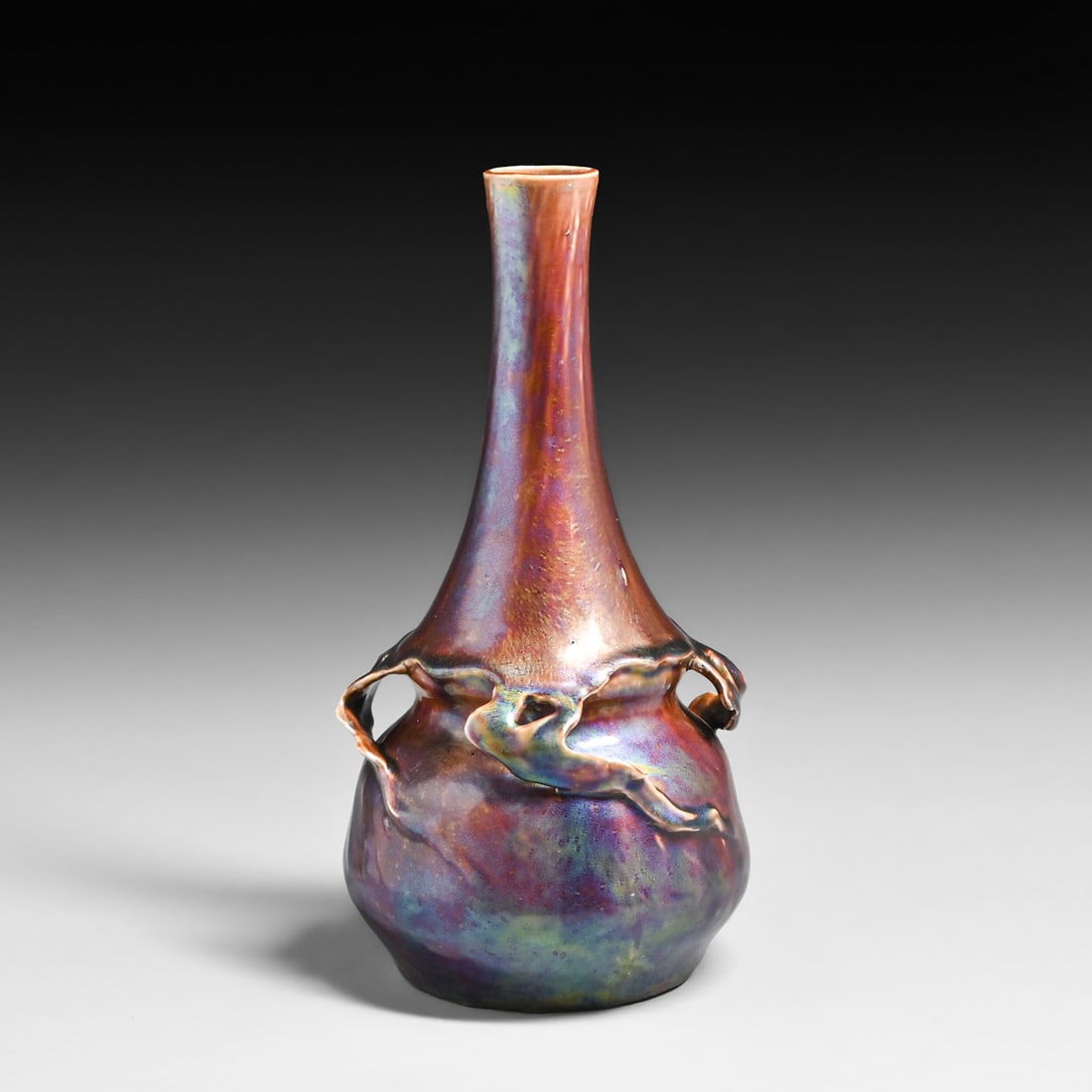 Large Heliosine - Austrian Purple Iridescent Vase c1905: Large Heliosine - Austrian Purple Iridescent Vase c1905. Unsigned. Perfect condition. 12"h x 5.25"d FREE NATIONWIDE SHIPPING Free Nationwide Shipping within the lower 48 states for all purchases at ou
