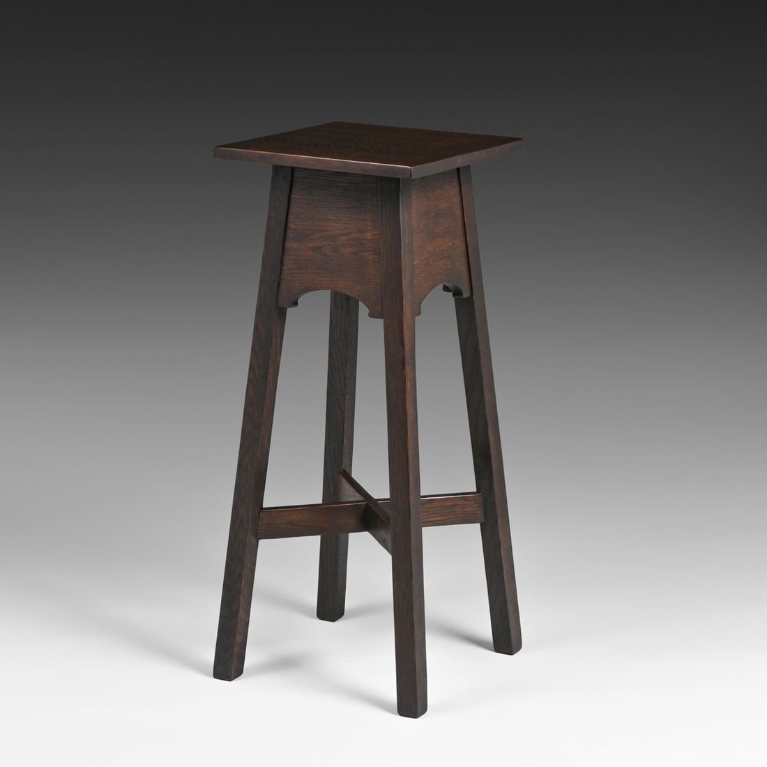 Stickley Brothers Square Oak Pedestal c1910: Stickley Brothers Square Oak Pedestal c1910. Unsigned. Very nicely refinished. Rock solid sturdy. 34"h x 14.75" x 14.75" FREE NATIONWIDE SHIPPING Free Nationwide Shipping within the lower 48 states