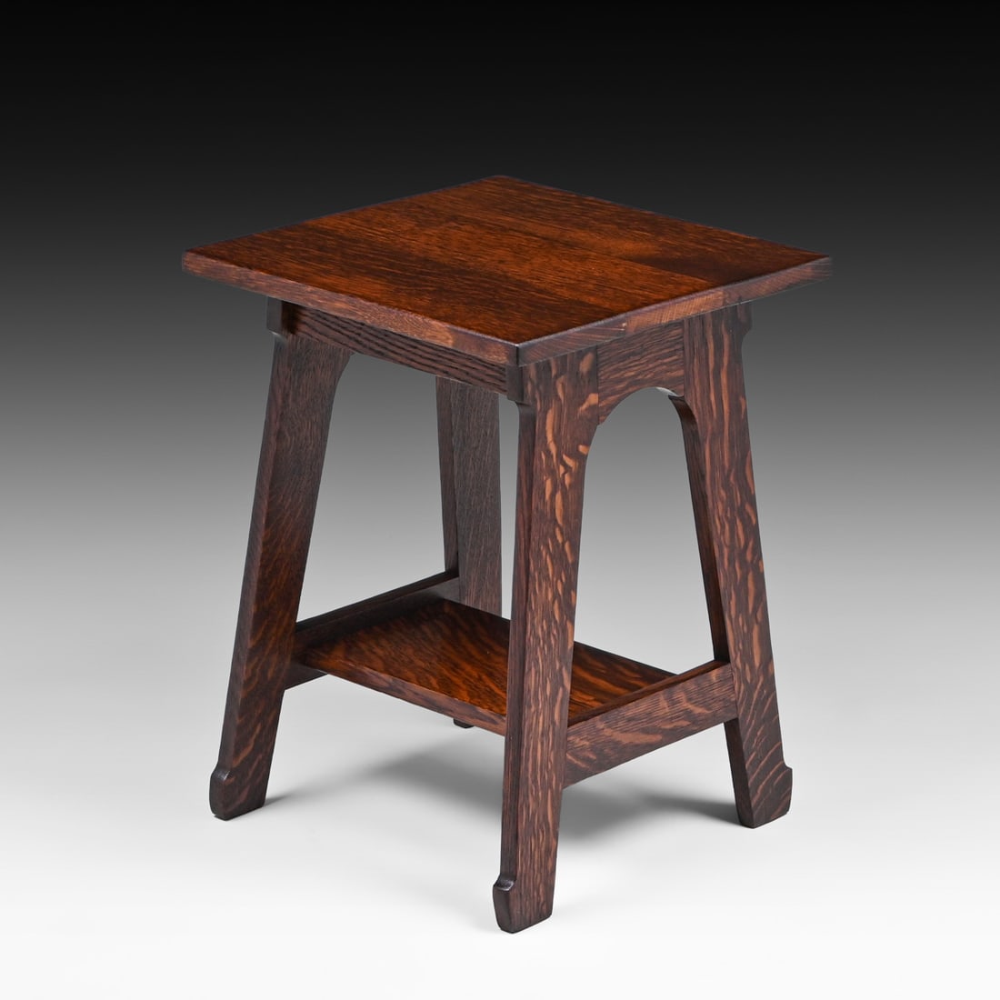 Stickley Brothers Square Oak Taboret c1910 - 3