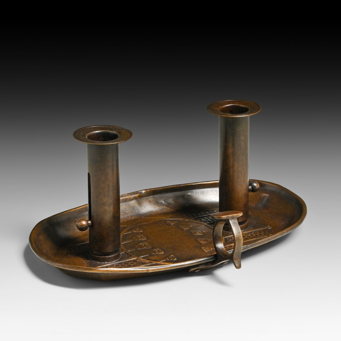 WMF - German Art Nouveau Double Candlestick c1900s: WMF - German Art Nouveau Double Candlestick c1900s. Unsigned. Excellent new patina. 6.75"w x 4.25"h x 4.75" FREE NATIONWIDE SHIPPING Free Nationwide Shipping within the lower 48 states for all purchas