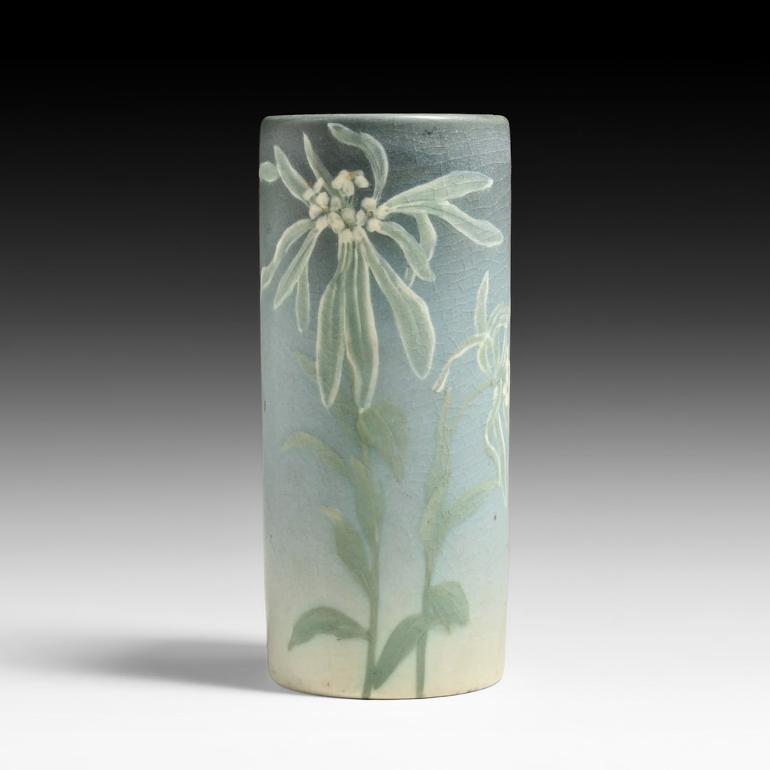 Rookwood Pottery Edith Noonan Vellum Glaze Iris Vase 1907: Rookwood Pottery Edith Noonan Vellum Glaze Iris Vase 1907. Signed. Perfect condition. 6.75"h x 3"d FREE NATIONWIDE SHIPPING Free Nationwide Shipping within the lower 48 states for all purchases at