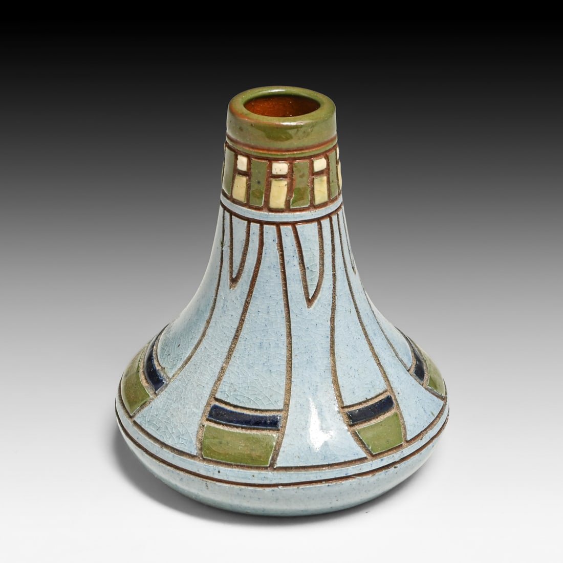 Important Jervis Pottery - Frederick Hurten Rhead Earthenware Vase c1904-1905 (1 of 7)