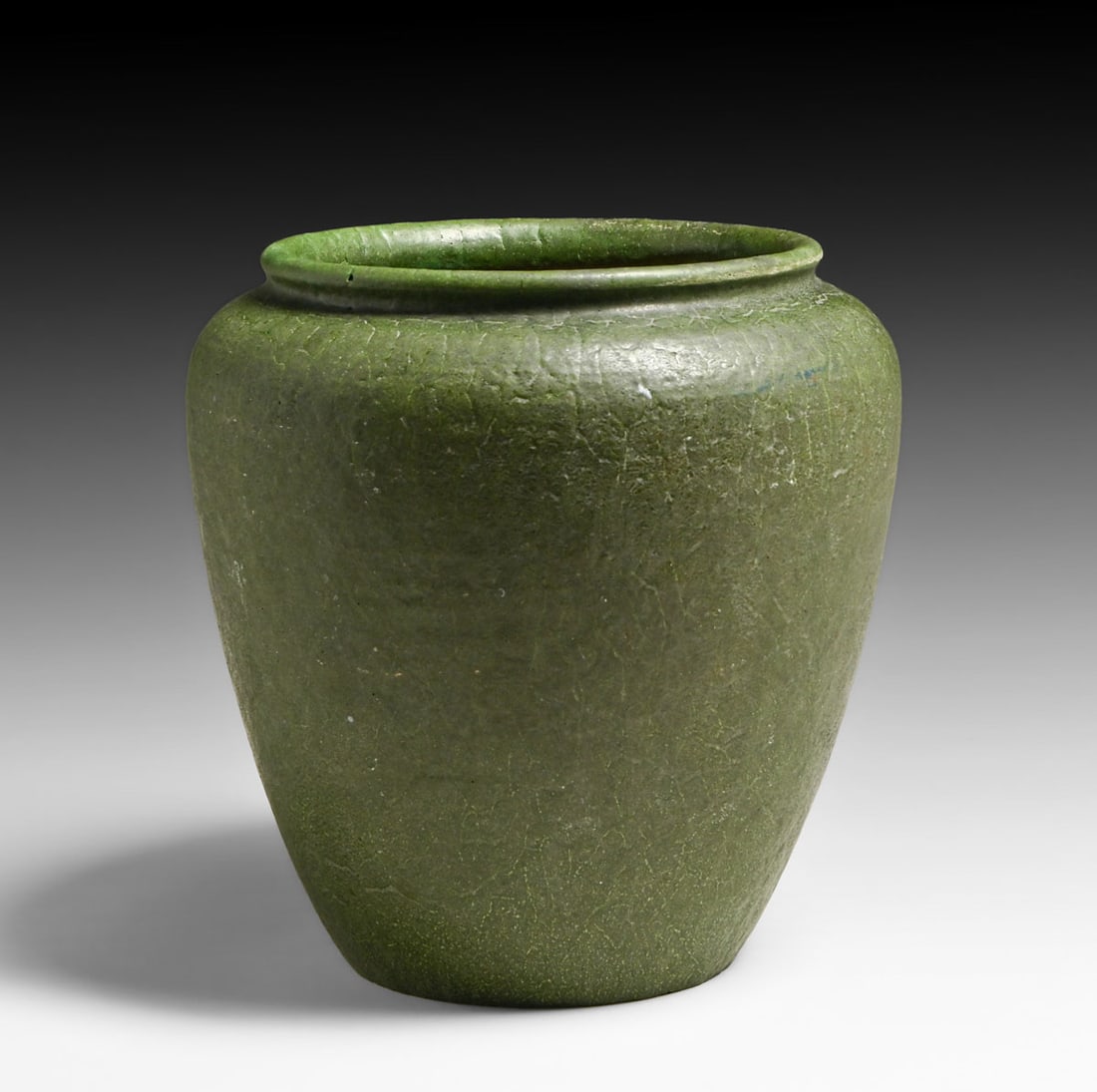 Grueby Pottery Matte Green Bulbous Vase c1910: Grueby Pottery Matte Green Bulbous Vase c1910. Signed. Perfect condition/ 8.75"h x 8.75"d FREE NATIONWIDE SHIPPING Free Nationwide Shipping within the lower 48 states for all purchases at our Two-Day