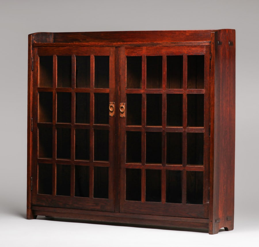 Early Gustav Stickley 62"w Two-Door Bookcase c1902 (1 of 3)