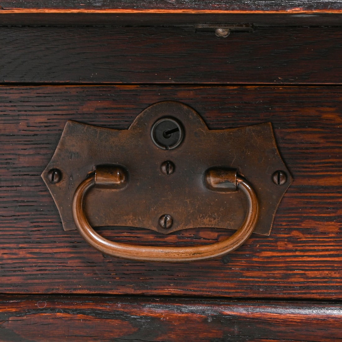 Roycroft Oak Two-Drawer Library Table c1910 - 5