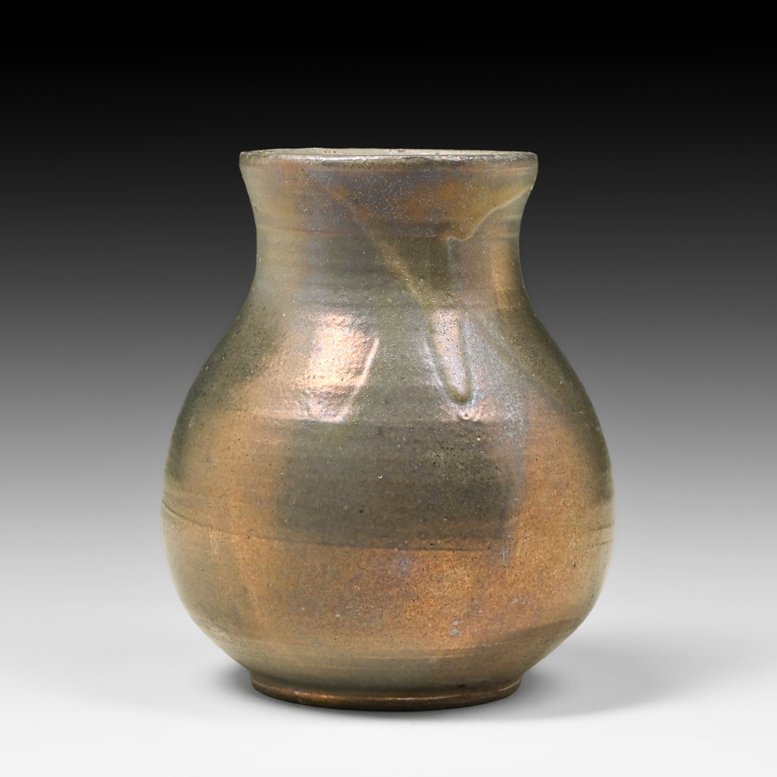 Pewabic Pottery Gold Drip Iridescent Vase c1920s: Pewabic Pottery Gold Drip Iridescent Vase c1920s. Partially glazed over signature. Perfect condition. 5"h x 4"d FREE NATIONWIDE SHIPPING Free Nationwide Shipping within the lower 48 states for all