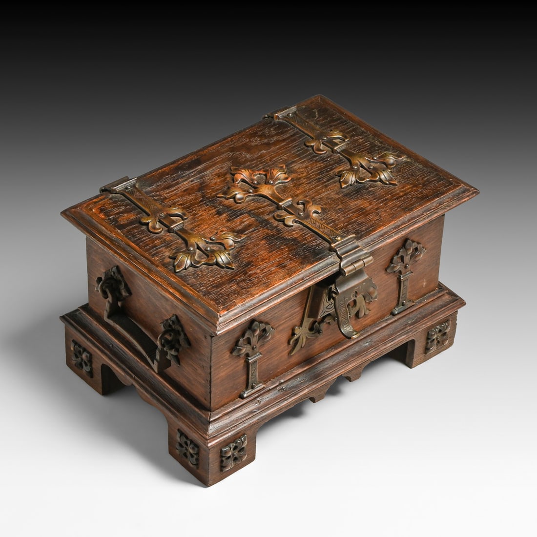 Zulma Steele - Byrdcliffe Colony, WOodstock, NY Oak & Iron Gothic Revival Casket c1900s (1 of 9)