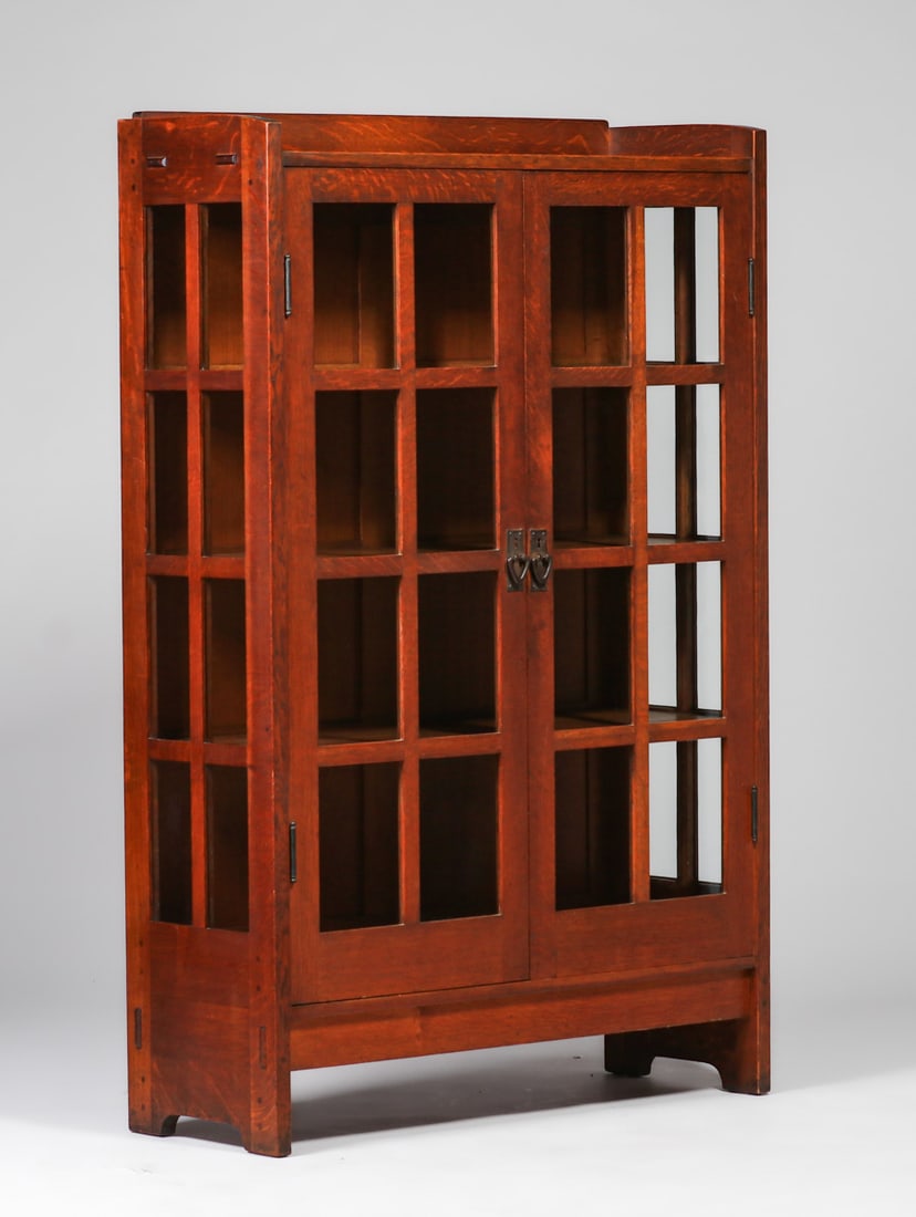 Gustav Stickley #815 Two-Door China Cabinet c1912-1915: Gustav Stickley #815 Two-Door China Cabinet c1912-1915. Signed with branded mark. Excellent original finish. 64"h x 41.5"w x 15"d FREE NATIONWIDE SHIPPING Free Nationwide Shipping within the lower 48