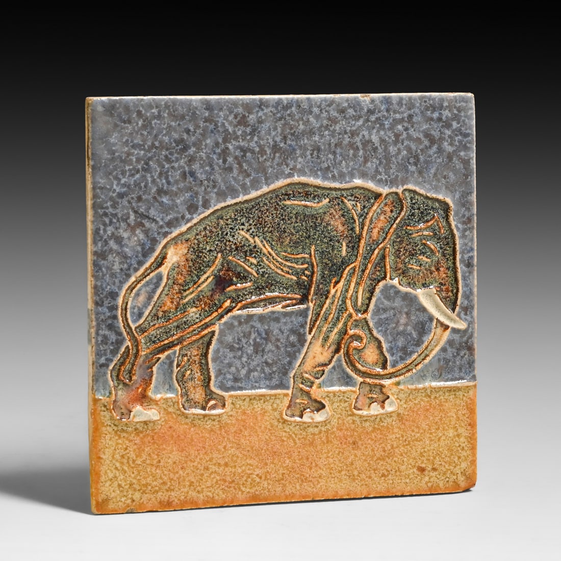 Royal Delft Elephant Tile c1910 - 3