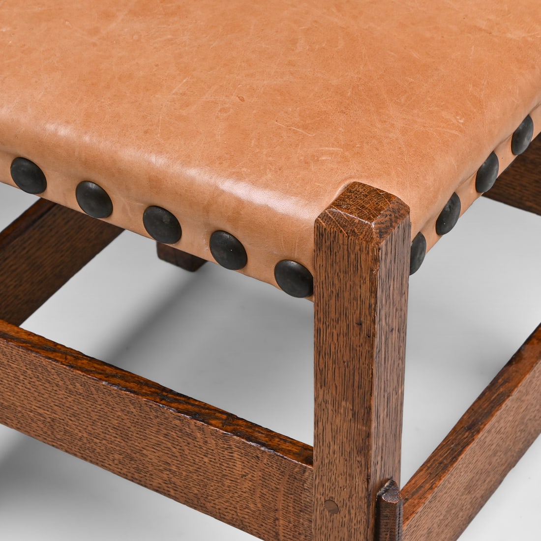 Grand Rapids Square Oak Footstool c1910 - 5