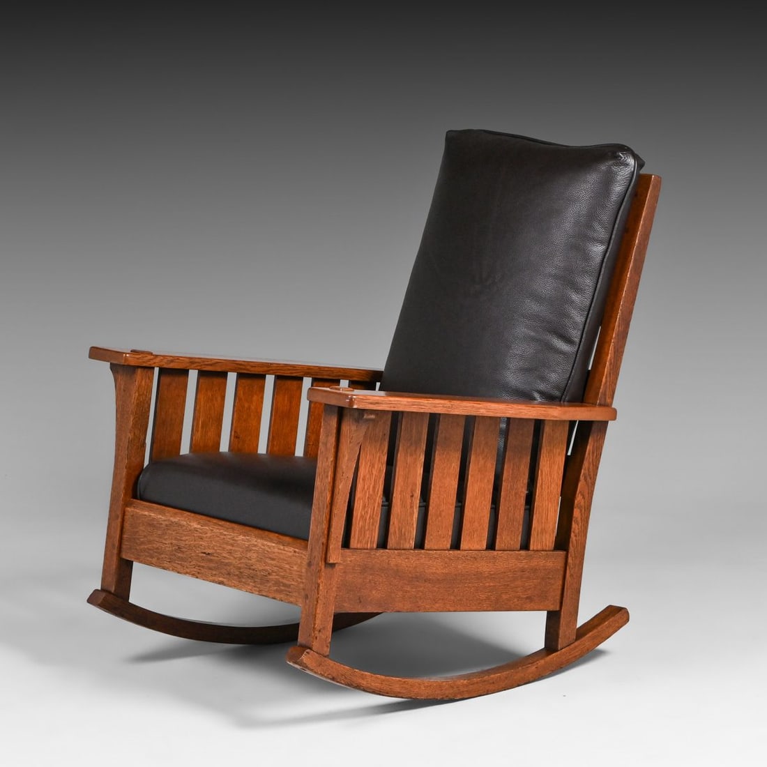 L&JG Stickley Slatted Rocker c1908-1912 (1 of 4)