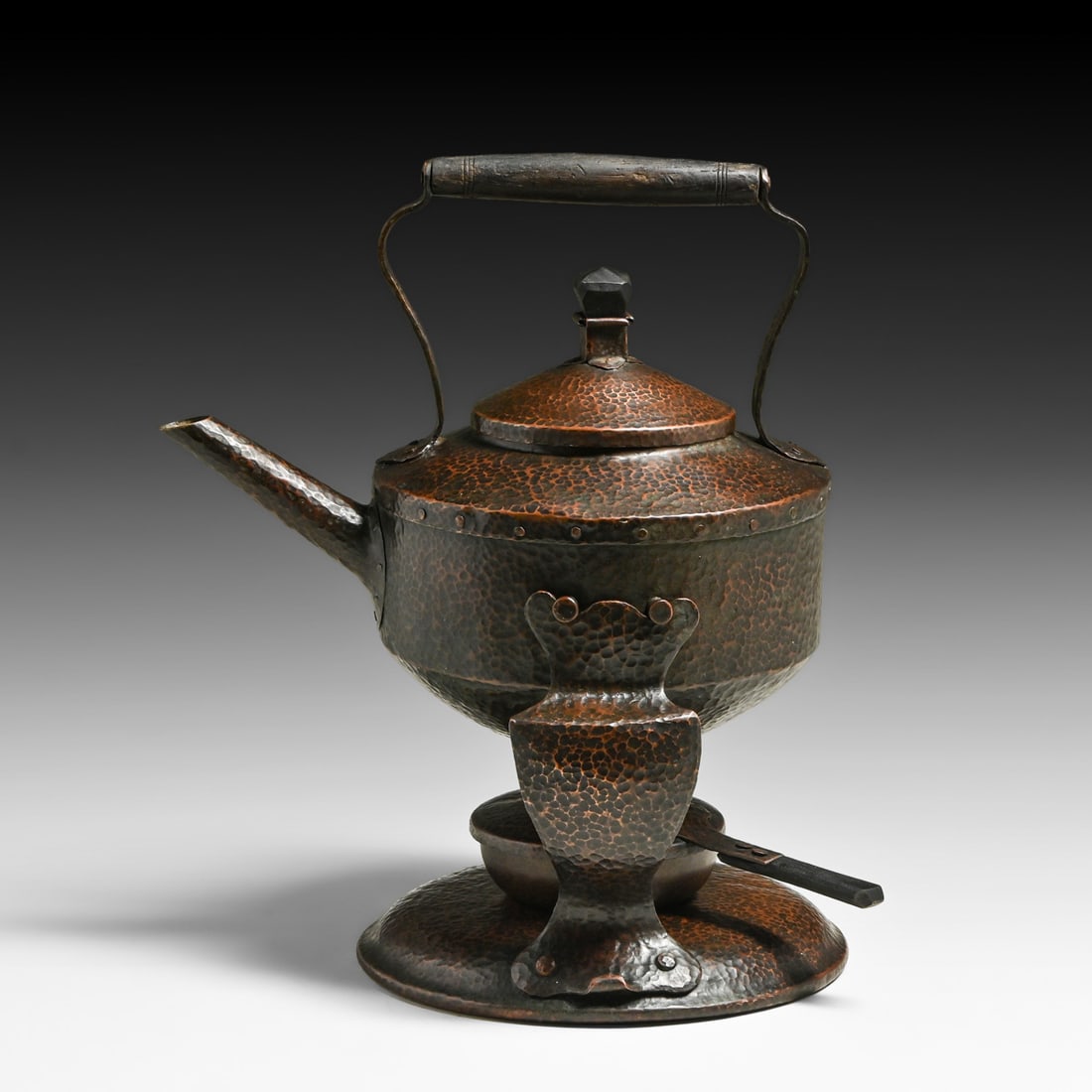 Rare Benedict Studios Hammered Copper Spirit Kettle c1905 - 2