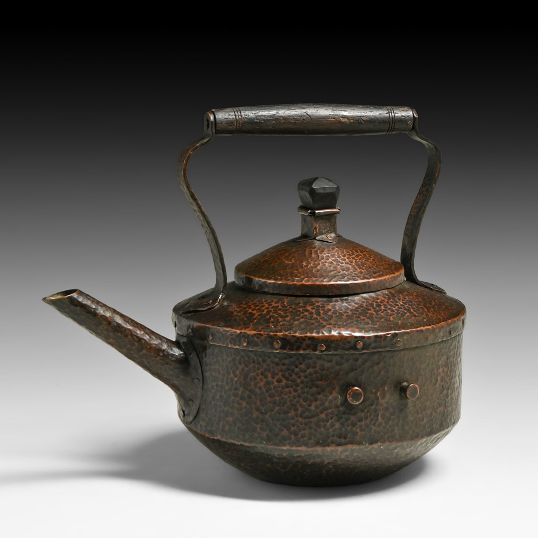 Rare Benedict Studios Hammered Copper Spirit Kettle c1905 - 3