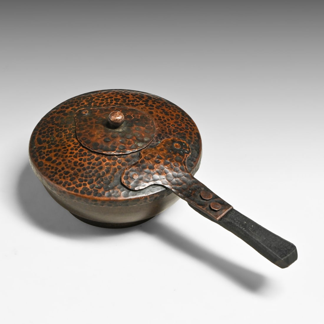 Rare Benedict Studios Hammered Copper Spirit Kettle c1905 - 4