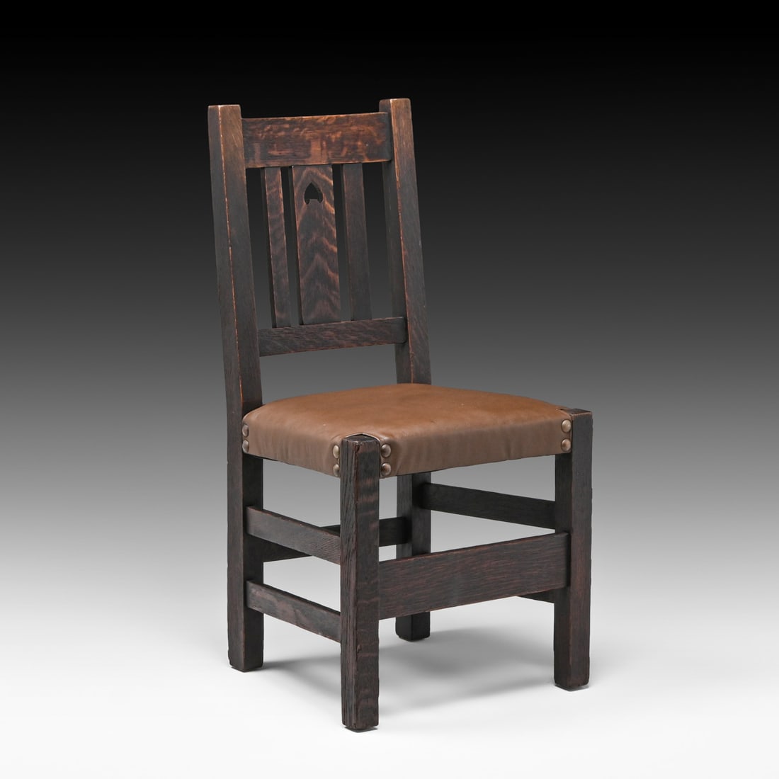 Early Limbert Cutout Side Chair c1905: Early Limbert Cutout Side Chair c1905. Unsigned. Excellent original finish. Rock solid sturdy. 36.75"h x 18.5"w x 17"d FREE NATIONWIDE SHIPPING Free Nationwide Shipping within the lower 48 states for