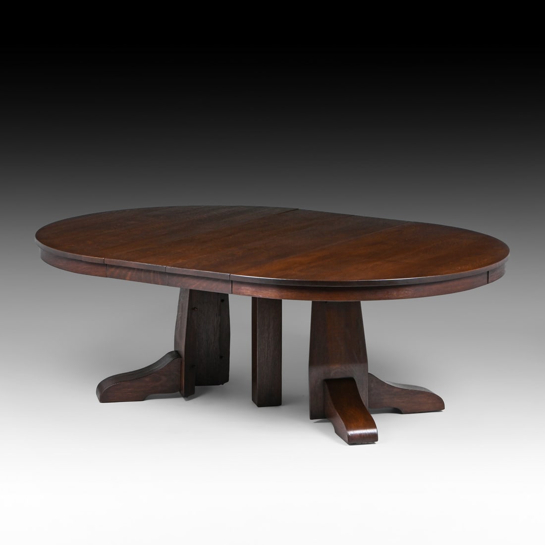 Gustav Stickley 54"d Pedestal Dining Table c1910 - 4
