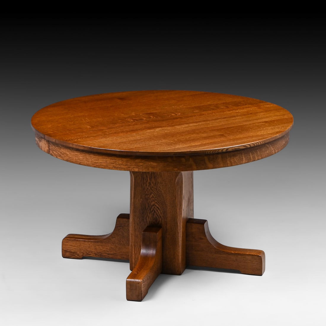 Stickley Brothers 48"d Oak Dining Table c1910 - 2