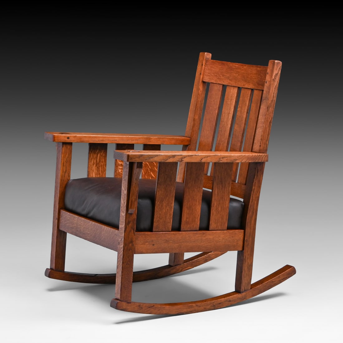 Grand Rapids Oak Slatted Rocker c1910 - 2