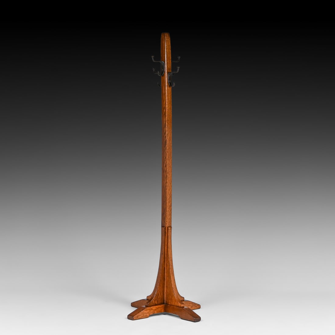 L&JG Stickley Oak Single Costumer Coatrack c1908-1912 (1 of 7)