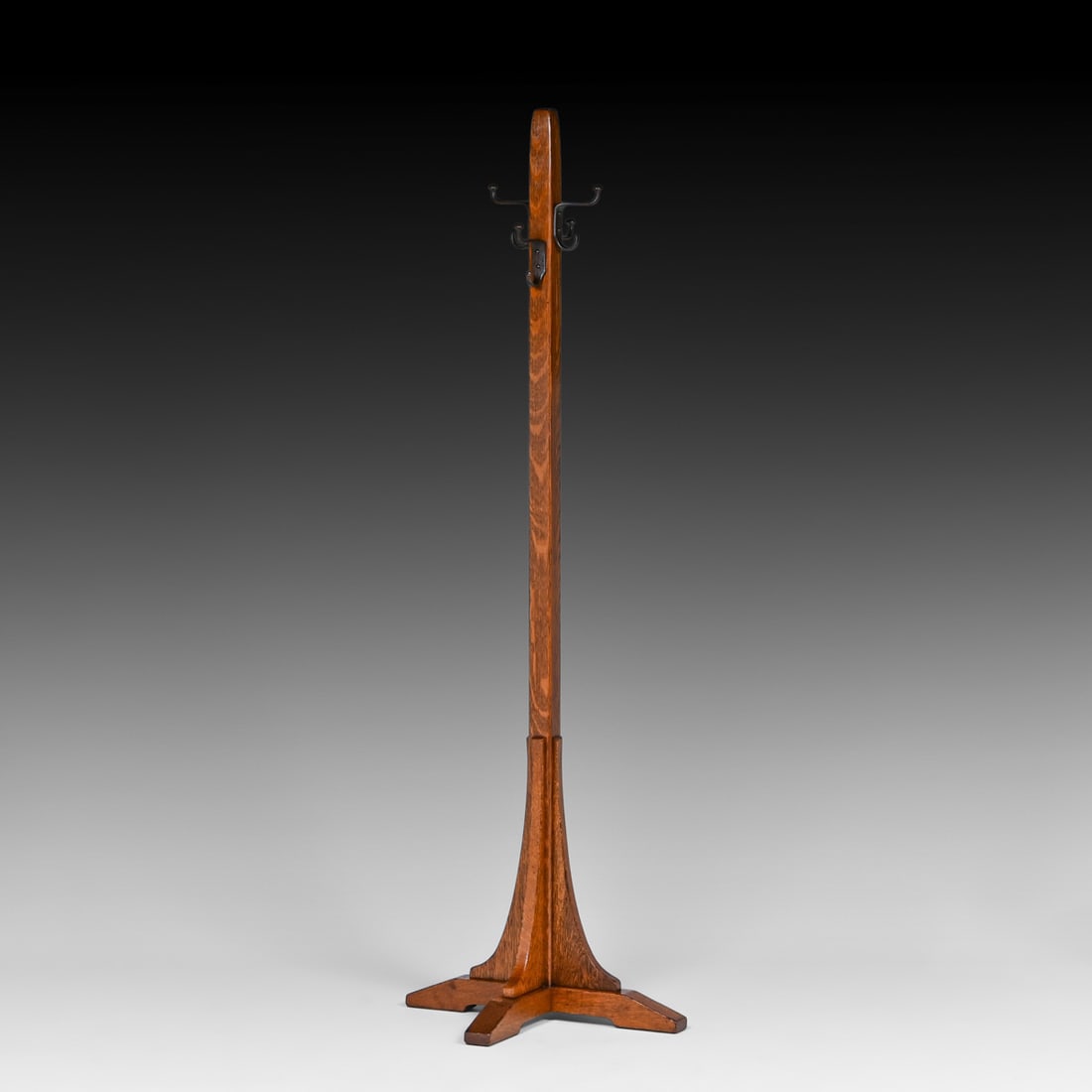 L&JG Stickley Oak Single Costumer Coatrack c1908-1912 - 2