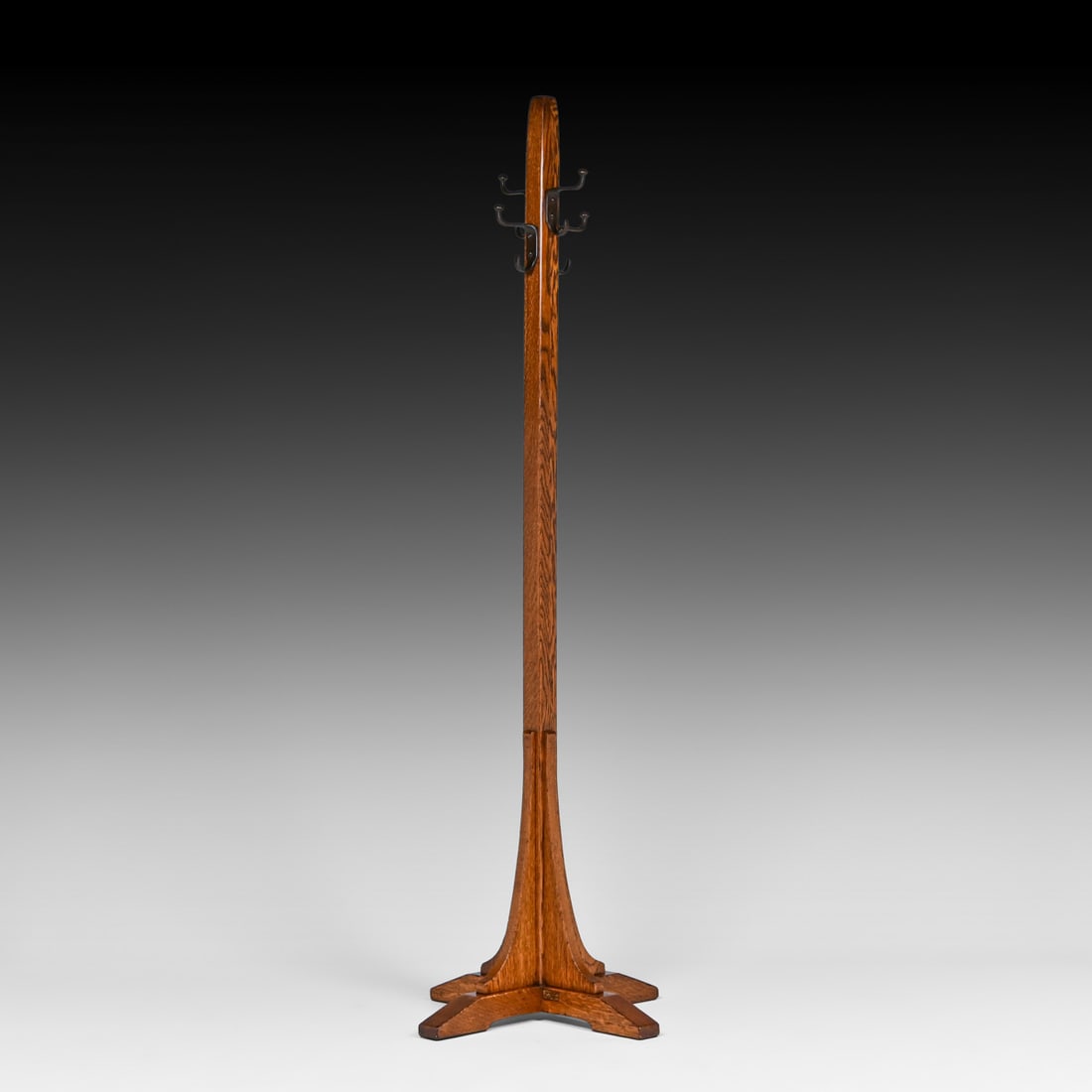 L&JG Stickley Oak Single Costumer Coatrack c1908-1912 - 3