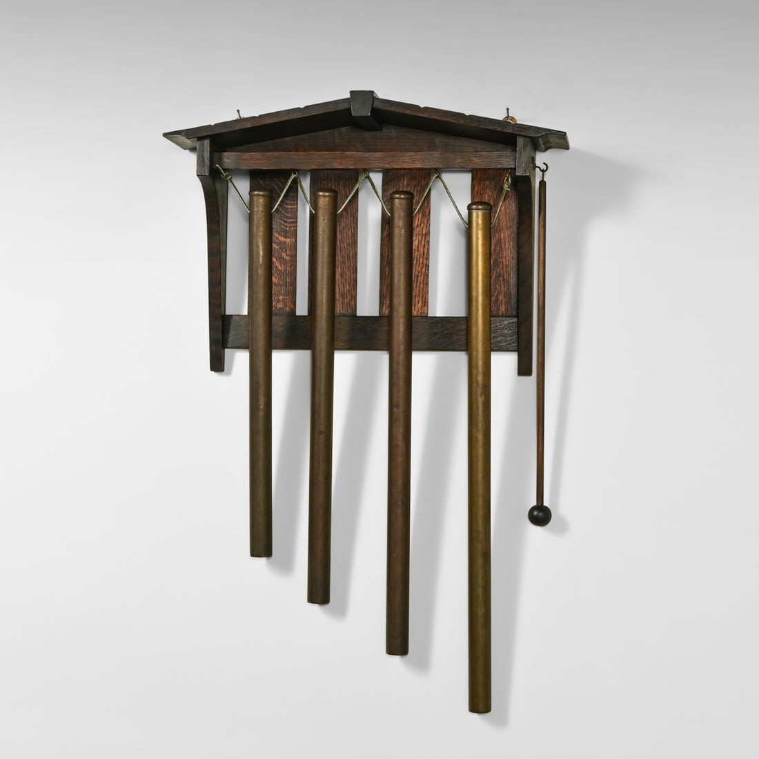 Stickley Brothers Hanging Oak Dinner Chimes c1910: Stickley Brothers Hanging Oak Dinner Chimes c1910. Unsigned. Excellent original finish. 24"h x 17.5"w x 4.5"d FREE NATIONWIDE SHIPPING Free Nationwide Shipping within the lower 48 states for all
