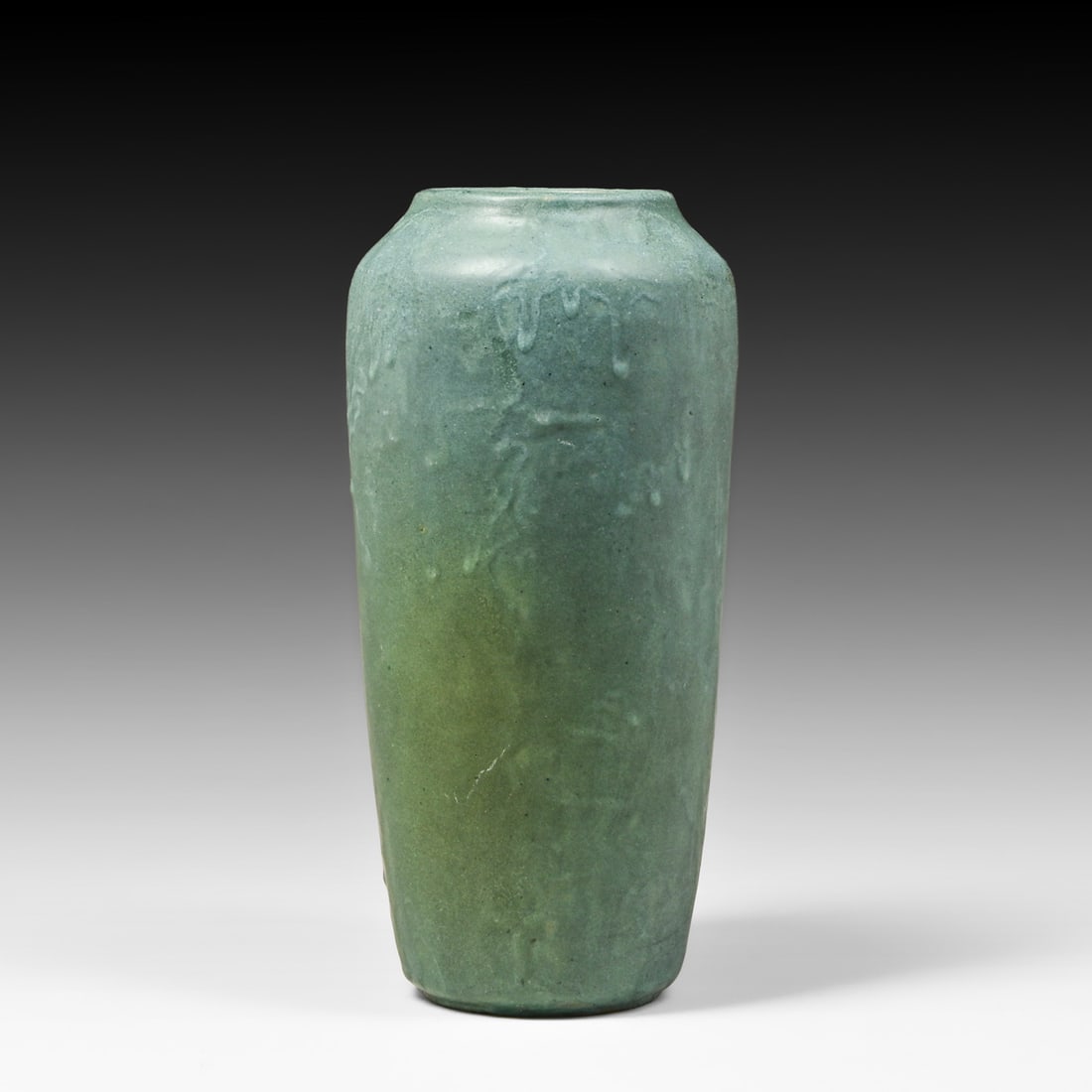 Minneapolis Handicraft Guild Mottled Blue & Green Vase 1904-1918 (1 of 4)