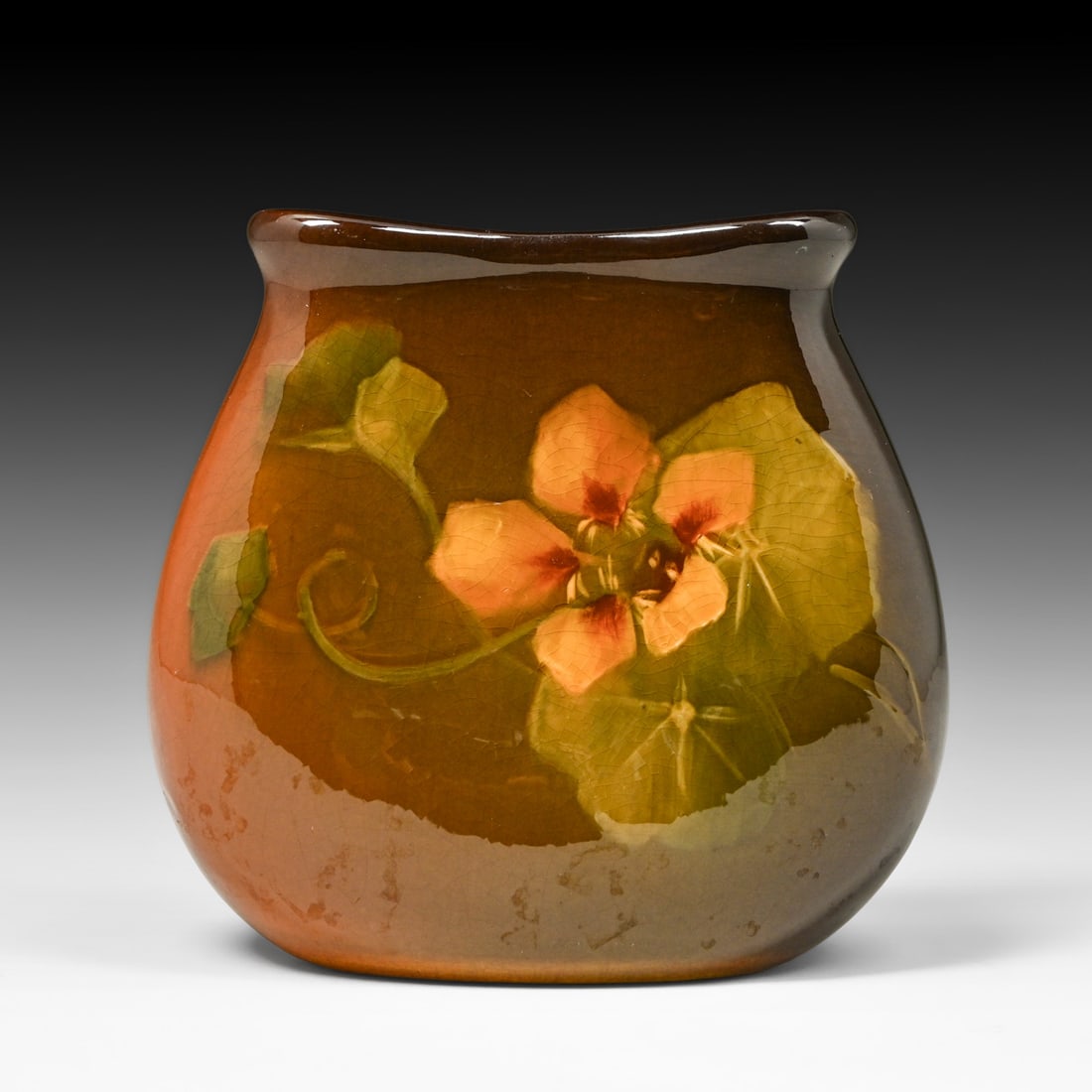 Weller Louwelsa Nasturtium Pillow Vase c1900-1905 (1 of 5)