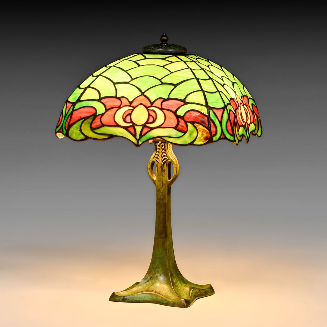 Duffner & Kimberly Owl Mosaic Leaded Glass Lamp c1910 (1 of 9)