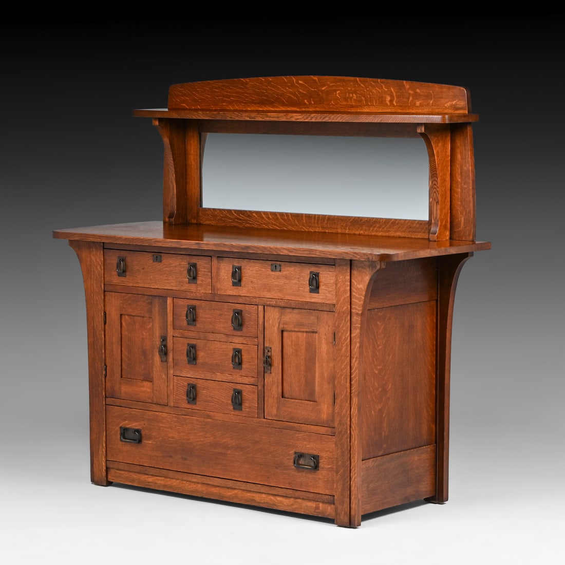 Limbert #1443 Six-Drawer Long Corbel Sideboard c1910 - 2