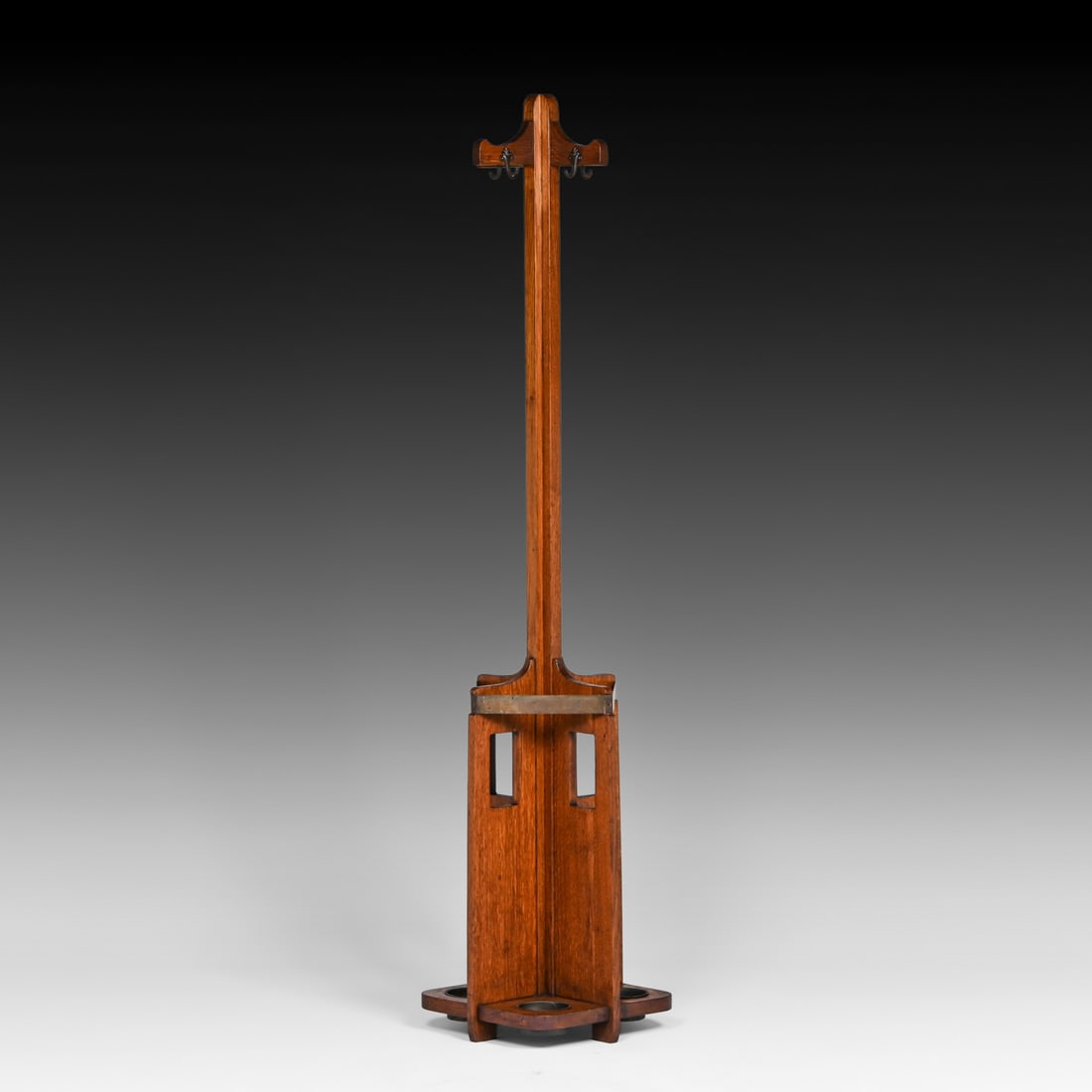 Limbert #227 Cutout Umbrella Stand Coatrack c1910 - 2