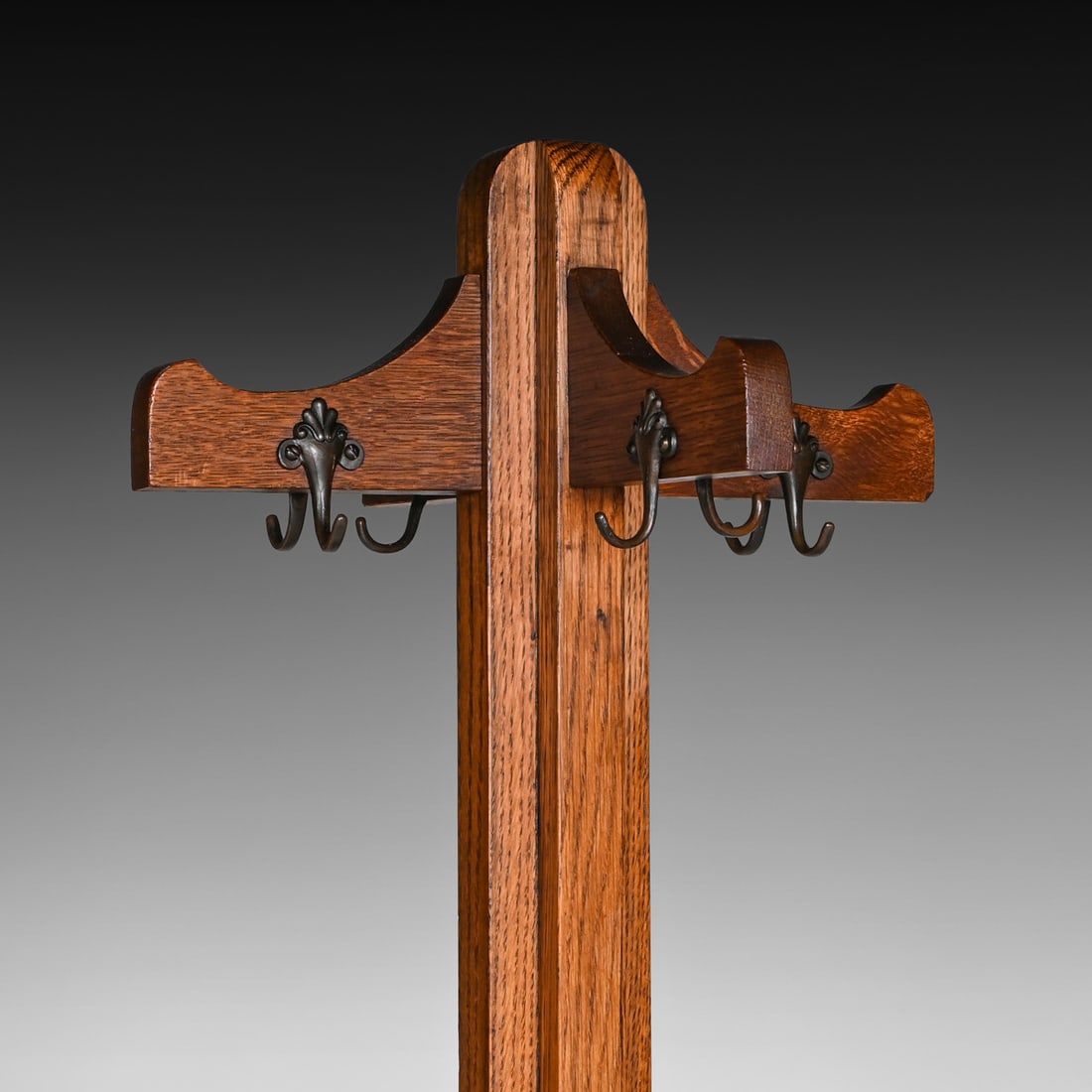 Limbert #227 Cutout Umbrella Stand Coatrack c1910 - 4