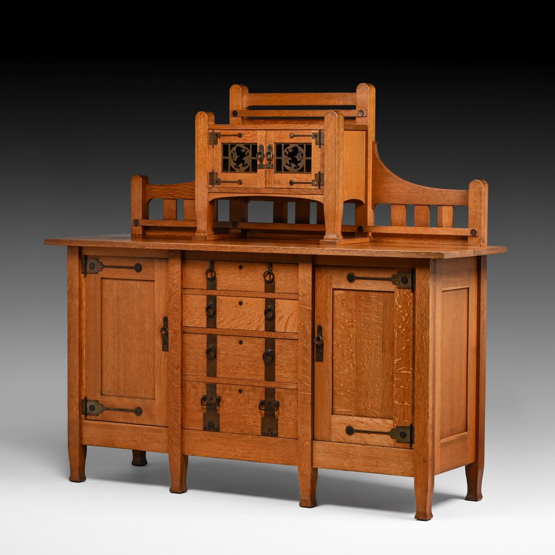 Large Stickley Brothers Oak Sideboard c1910 - 3
