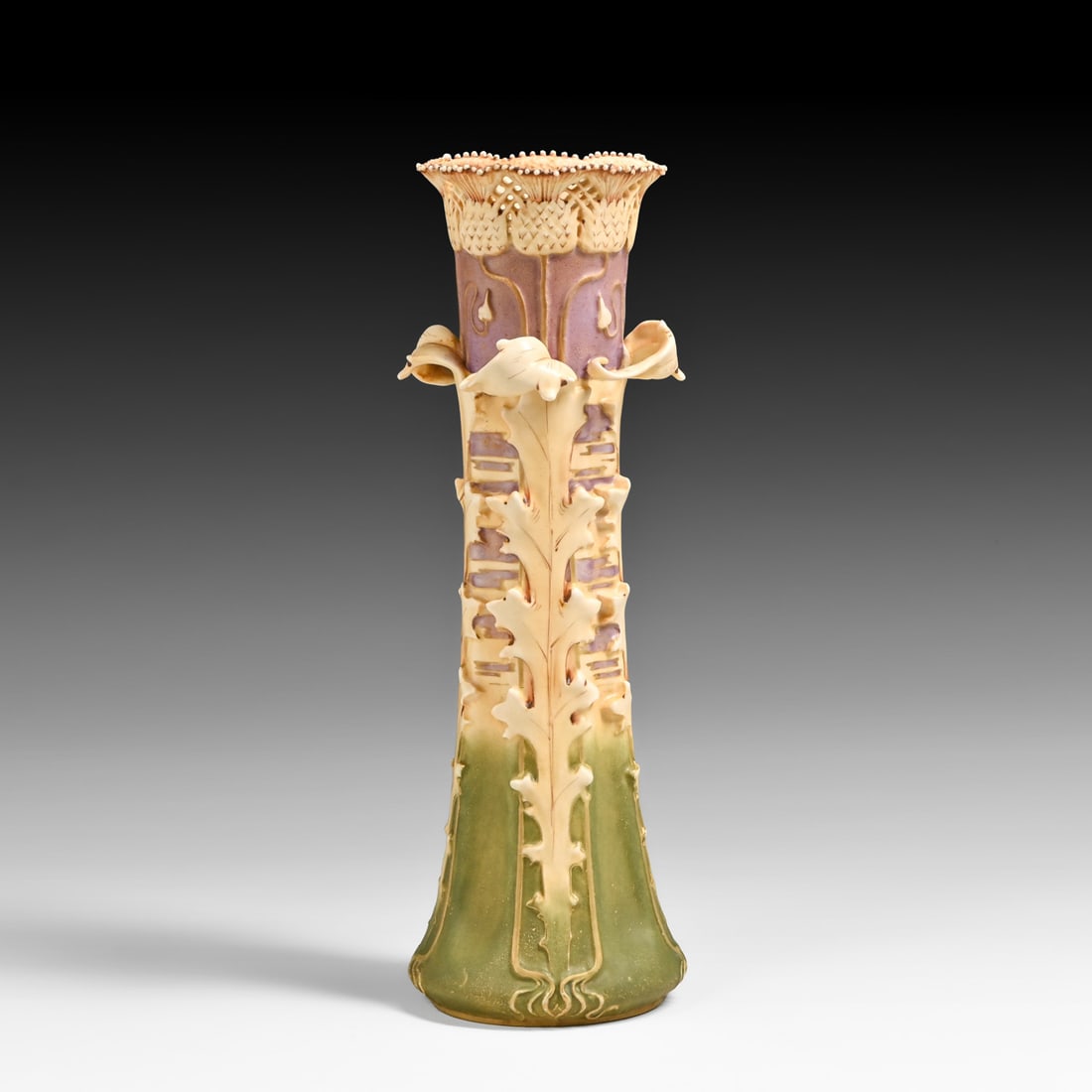Amphora Art Nouveau Thistle Vase - Riessner, Stellmacher & Kessel c1900 (1 of 5)