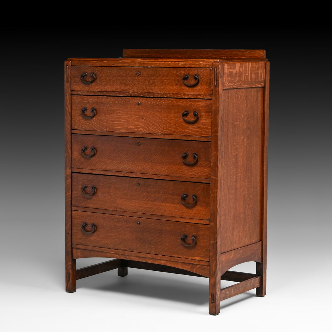 Limbert Tall Five-Drawer Dresser c1910. - 2