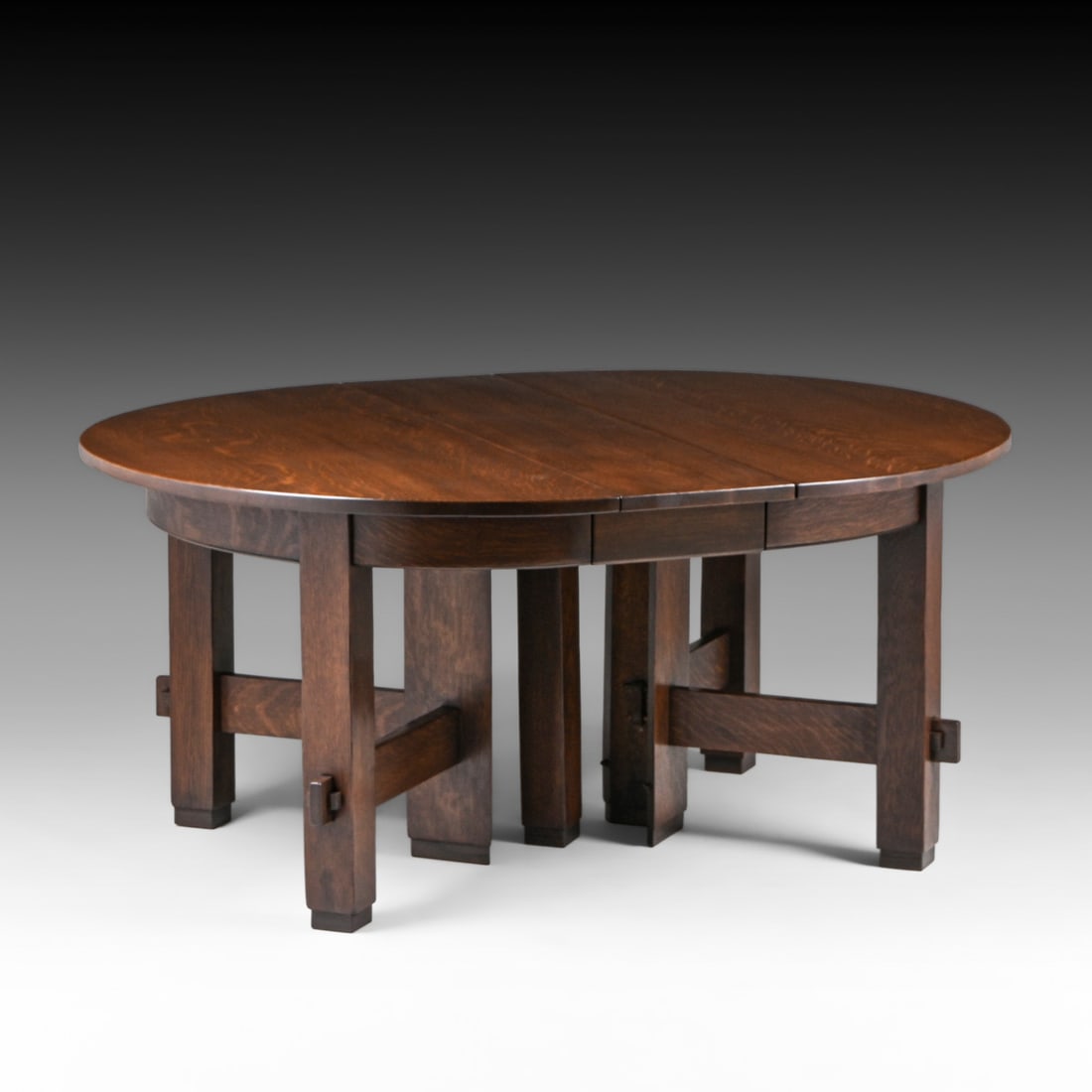 Early Gustav Stickley 54" Five-Leg Dining Table c1902 - 2