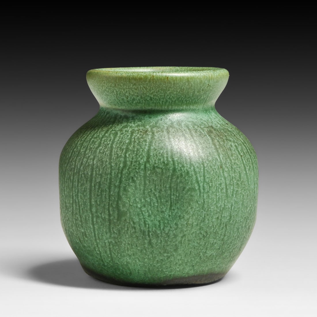 Small Teco Pottery Matte Green Dimpled Vase c1910: Small Teco Pottery Matte Green Dimpled Vase c1910. Signed. Perfect condition. 3"h x 2.75"d FREE NATIONWIDE SHIPPING Free Nationwide Shipping within the lower 48 states for all purchases at our Two-Day