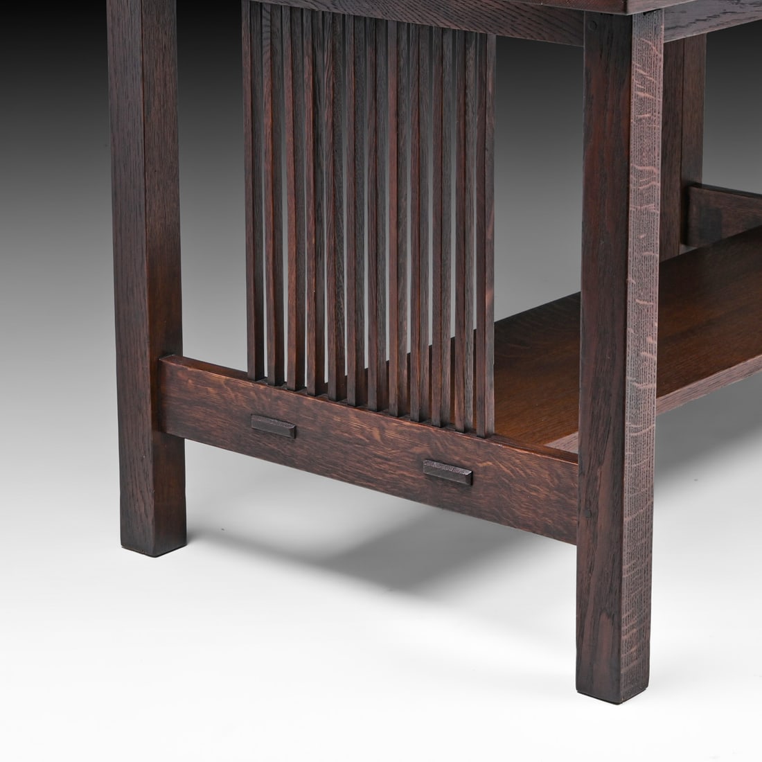 Gustav Stickley Oak Spindled Library Table c1907 - 4