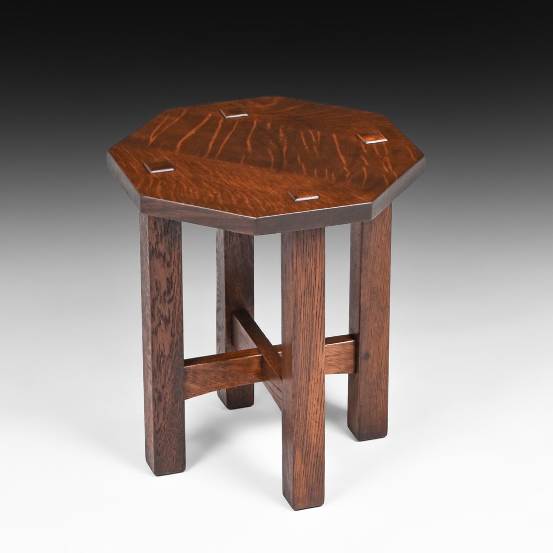 L&JG Stickley #558 Oak Taboret c1910 - 2