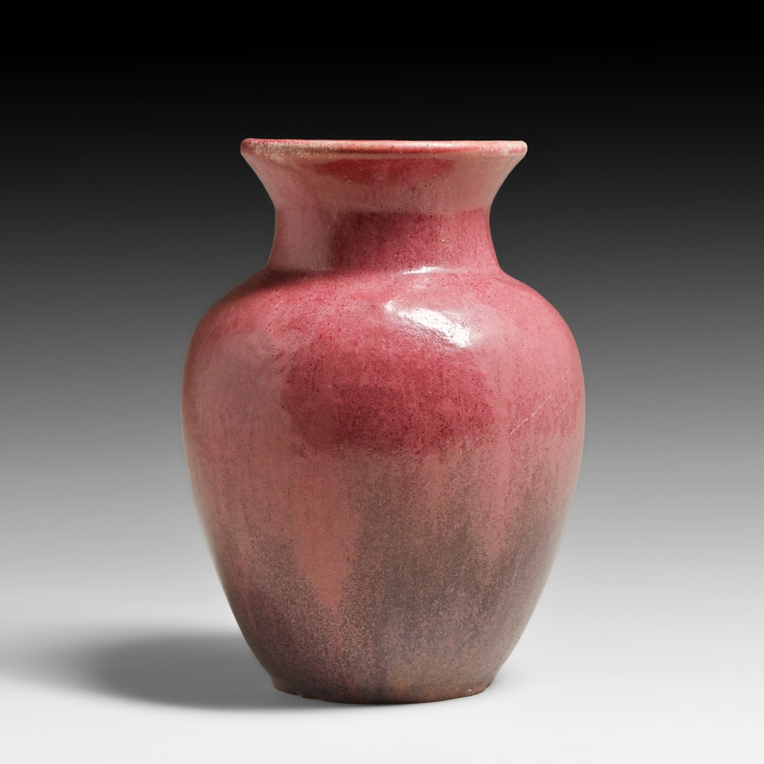 Fulper Pottery Matte Pink & Famille Rose Matte Flambe Vase c1910s: Fulper Pottery Matte Pink & Famille Rose Matte Flambe Vase c1910s. Glazed over signature. Perfect condition. 8"h x 6"d FREE NATIONWIDE SHIPPING Free Nationwide Shipping within the lower 48 states for