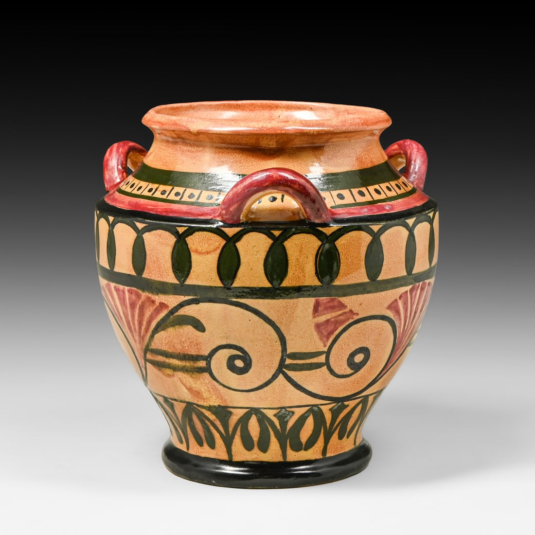 Rare WPA Minnesota Art Project Greek Influenced Ceramic Vessel c1930s: Rare WPA Minnesota Art Project Greek Influenced Ceramic Vessel c1930s. Marked "MINN. ART PROJECT W.P.A." alongside "MPLS. HANDI." (Minneapolis Handicraft Project). It also includes the specific