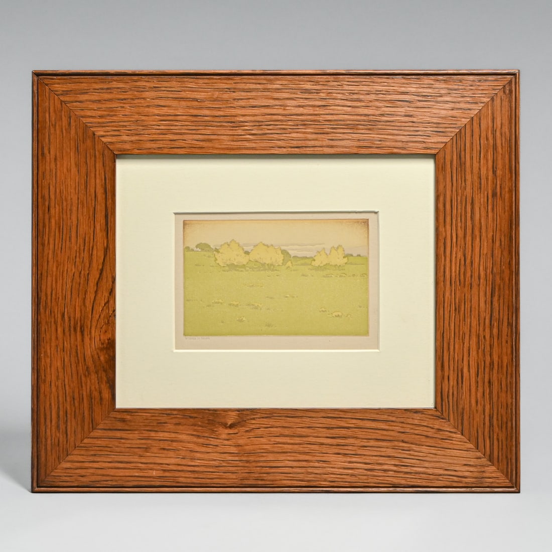 Arthur Wesley Dow (1857-1922) Color Metal Relief “Willows in Bloom?? c1902: Arthur Wesley Dow (1857-1922) Color Metal Relief “Willows in Bloom” c1902. An “Ipswich Print” not appearing in any of the 3 sets (hence the edition may very well have been much