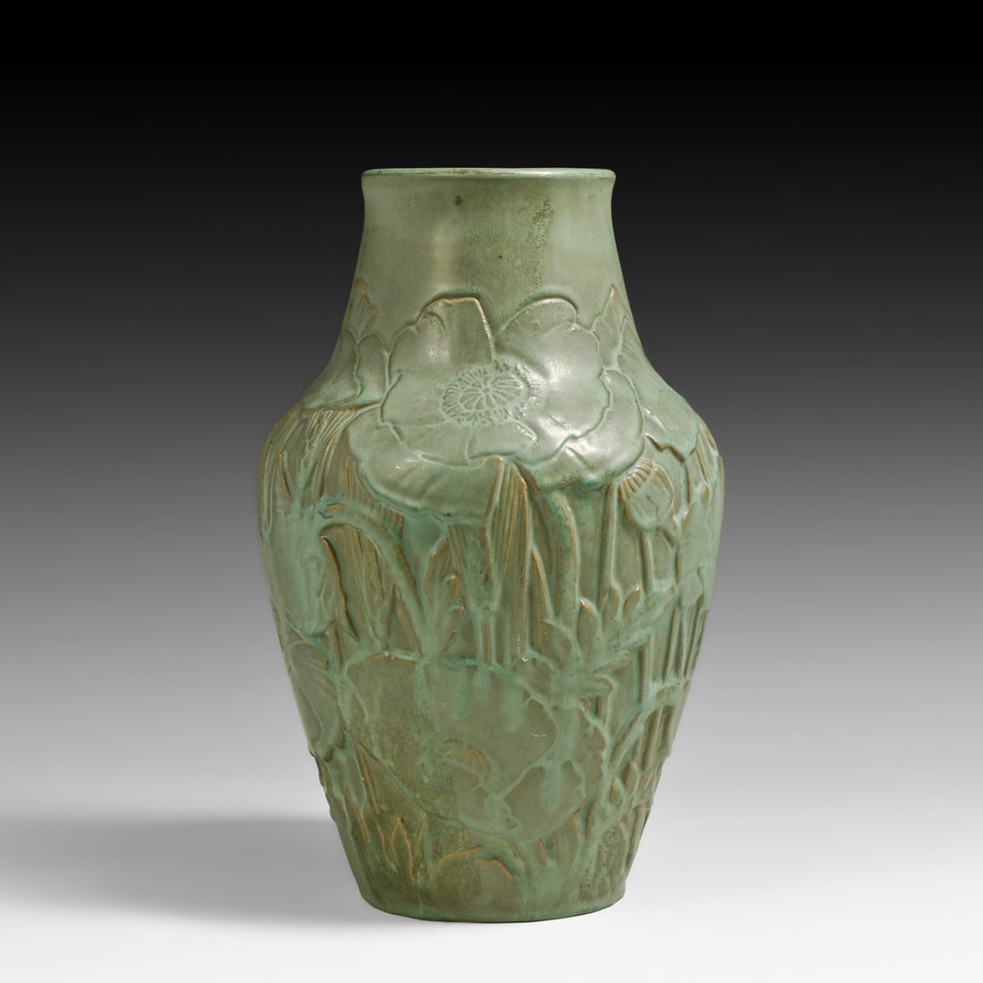 Rookwood Pottery #6006 Kataro Shirayamadani Designed Sage Green Poppy Vase 1927 (1 of 4)