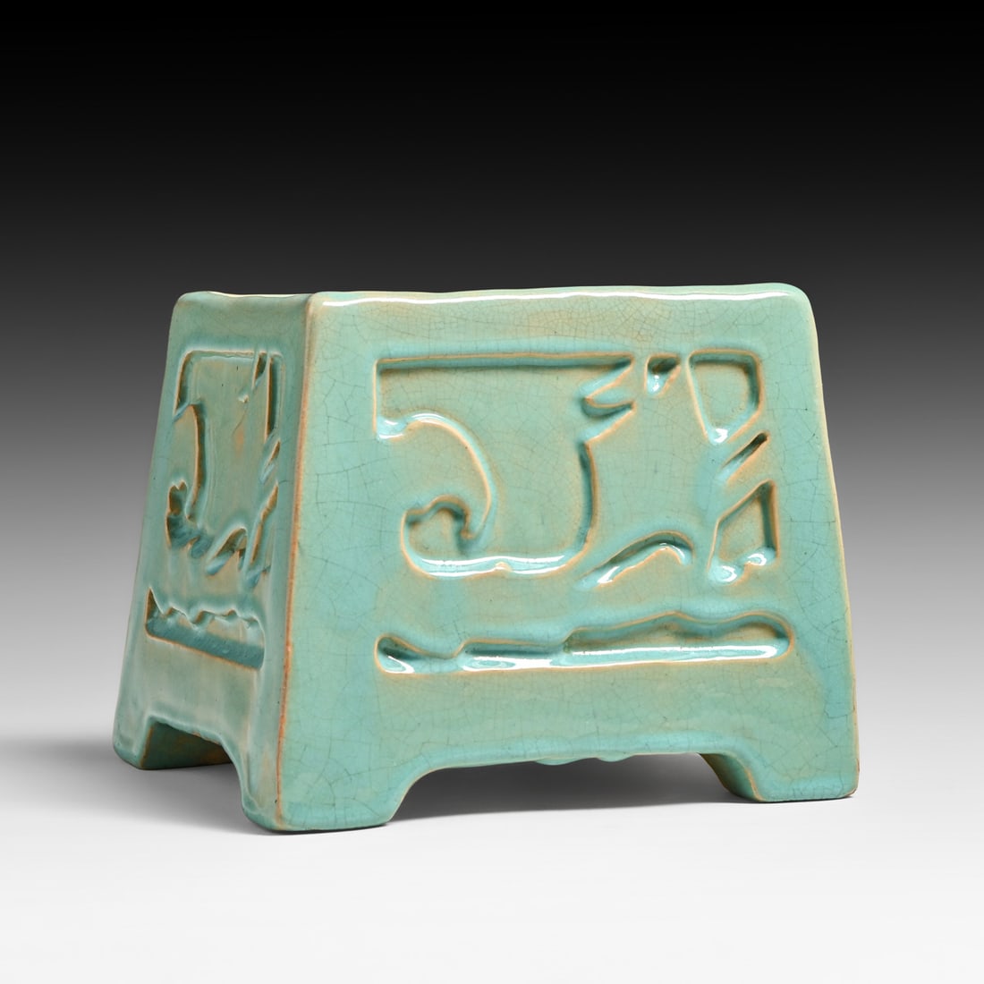 Rare University of Minnesota Pottery (UMP) Carved Vase c1930s: Rare University of Minnesota Pottery (UMP) Carved Vase c1930s. Signed with the deeply incised mark of the program established after the university absorbed the historic Handicraft Guild of